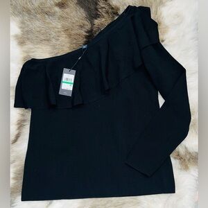 NWT Tommy Hilfiger one-shoulder ruffle top,Large